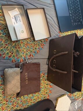 Gucci Key Case Beige Ebony/Cocoa
